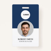 Aangepaste werknemer ID-badge met foto en barcode Badge (Voorkant)