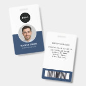 Aangepaste werknemer ID-badge met foto en barcode Badge (Voor- en achterkant)