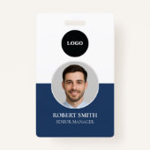Aangepaste werknemer ID-badge met foto en barcode Badge (Voorkant)