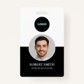 Aangepaste werknemer ID-badge met foto en barcode Badge (Voorkant)