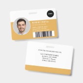 Aangepaste werknemer ID-badge met foto en barcode Badge (Voor- en achterkant)