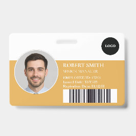 Aangepaste werknemer ID-badge met foto en barcode Badge