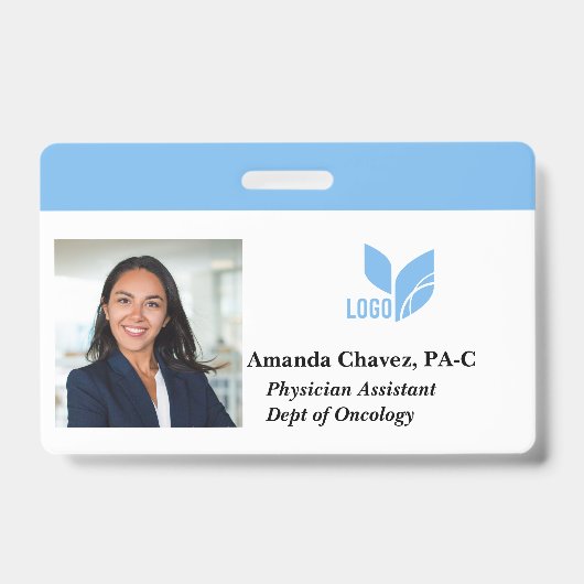 Aangepaste Werknemer ID Foto Naambadge Badge (Voorzijde)