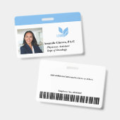 Aangepaste Werknemer ID Foto Naambadge Badge (Voor- en achterkant)