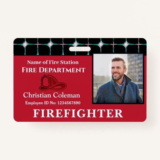 Aangepaste werknemer-ID Kaart Foto Logo Streepjesc Badge (Voorkant)