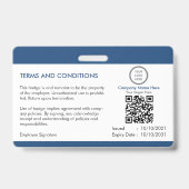 Aangepaste werknemer identificatie Business Staff Badge (Back)