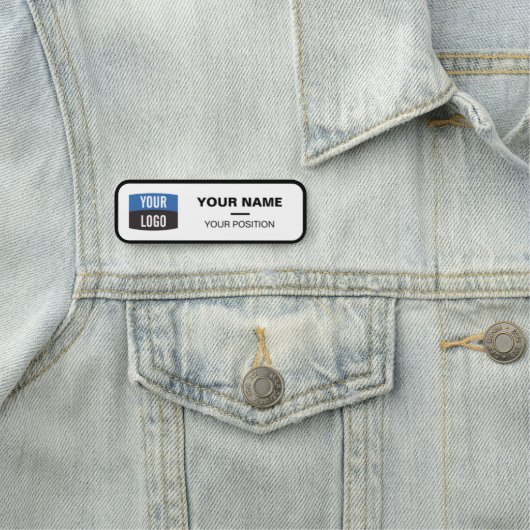 Aangepaste werknemer Label Logo en naam magnetisch Naamplaatje (In situ)