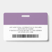 Aangepaste Werknemer - Logo, Foto, Barcode, Naam I Badge (Achterkant)