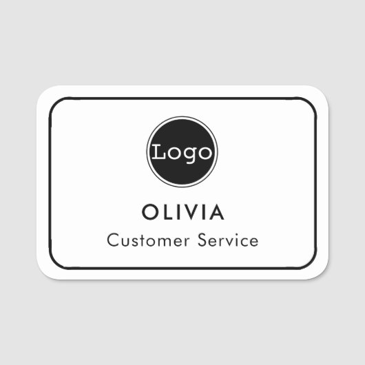 Aangepaste werknemer Logo, Naamplaatje (Voorkant)