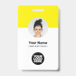 Aangepaste werknemer Moderne ID Kaart Gele QR-badg Badge