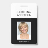 Aangepaste werknemer - Naam Foto Bedrijfswerk Badge (Voorzijde)