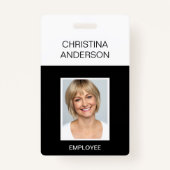 Aangepaste werknemer - Naam Foto Bedrijfswerk Badge (Voorkant)