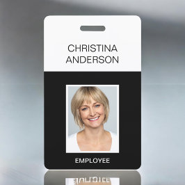 Aangepaste werknemer - Naam Foto Bedrijfswerk Badge