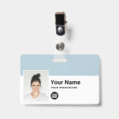 Aangepaste werknemer - Professionele bedrijfsnaam Badge (Voorkant met clip)