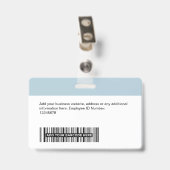 Aangepaste werknemer - Professionele bedrijfsnaam Badge (Achterkant met clip)