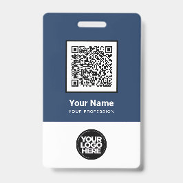 Aangepaste Werknemer Qr Code Bar Code Logo Naam Badge
