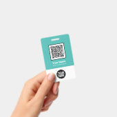 Aangepaste Werknemer Qr Code Bar Code Logo Naam Badge (Handheld)