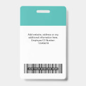 Aangepaste Werknemer Qr Code Bar Code Logo Naam Badge (Achterkant)