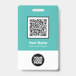Aangepaste Werknemer Qr Code Bar Code Logo Naam Badge