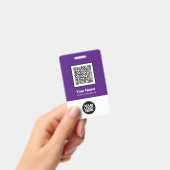 Aangepaste werknemer Qr Code Bar Code Naam Logo Badge (Handheld)