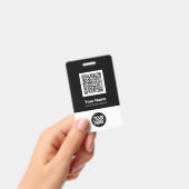 Aangepaste werknemer Qr Code Bar Code Naam Logo Badge (Handheld)