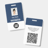 Aangepaste Werknemer Vaccinatiepas Foto Qr Code Lo Badge (Voor- en achterkant)