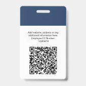 Aangepaste Werknemer Vaccinatiepas Foto Qr Code Lo Badge (Achterkant)