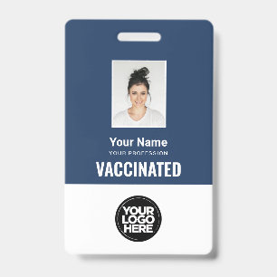 Aangepaste Werknemer Vaccinatiepas Foto Qr Code Lo Badge