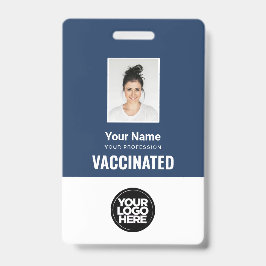 Aangepaste Werknemer Vaccinatiepas Foto Qr Code Lo Badge