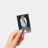 Aangepaste werknemers foto gradiënt boogkaart badge (Handheld)