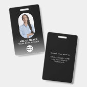 Aangepaste werknemers foto gradiënt boogkaart badge (Voor- en achterkant)