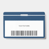 Aangepaste werknemers fotologo en barcode sjabloon badge (Achterkant)