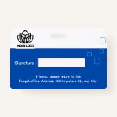 Aangepaste werknemersbadge, naamfoto, zakelijk, Lo Badge (Achterkant)