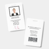 Aangepaste Werknemersfoto Bar Code Logo Naambadge Badge (Voor- en achterkant)