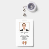 Aangepaste Werknemersfoto Bar Code Logo Naambadge Badge (Voorzijde met uittrekbare clip)