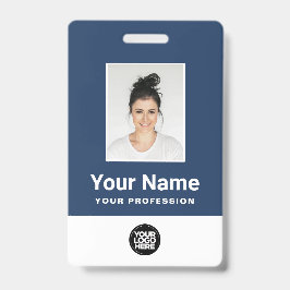 Aangepaste Werknemersfoto, Barcode, Logo, Naam Bad Badge