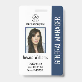 Aangepaste Werknemersfoto, Barcode, Logo, Naam Badge