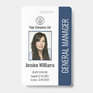 Aangepaste Werknemersfoto, Barcode, Logo, Naam Badge