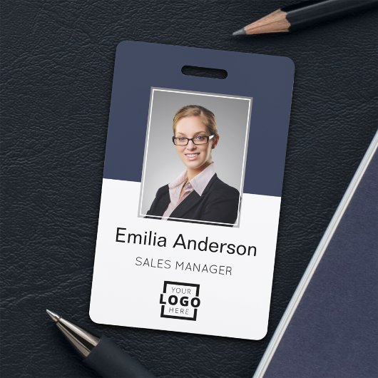 Aangepaste Werknemersfoto, Barcode, Logo, Naam Badge