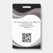Aangepaste Werknemersfoto, Barcode, Logo, Naam Badge (Achterkant)