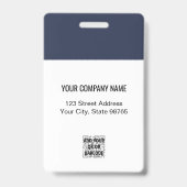 Aangepaste Werknemersfoto, Barcode, Logo, Naam Badge (Achterkant)