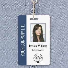 Aangepaste Werknemersfoto, Barcode, Logo, Naam Bla Badge