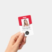 Aangepaste Werknemersfoto, Barcode, Logo, Naam ID- Badge (Handheld)