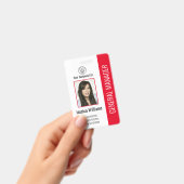Aangepaste Werknemersfoto, Barcode, Logo, Naam Roo Badge (Handheld)