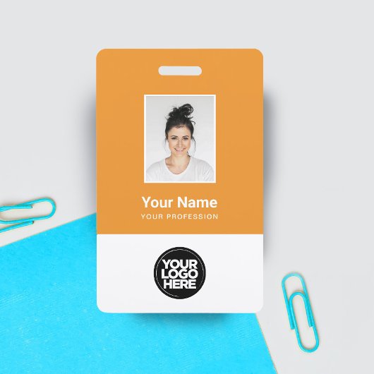 Aangepaste Werknemersfoto, Barcode, Logo, Naambadg Badge
