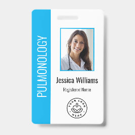 Aangepaste Werknemersfoto Blauw Wit Medische ID Bl Badge