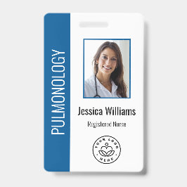 Aangepaste Werknemersfoto Blauw Witte Medische ID  Badge