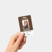 Aangepaste Werknemersfoto ID BarCode Logo Naambadg Badge (Handheld)