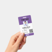 Aangepaste Werknemersfoto ID & Logo Met Qrcode | N Badge (Handheld)
