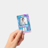 Aangepaste Werknemersfoto Logo Bar Code Naam Badge (Handheld)